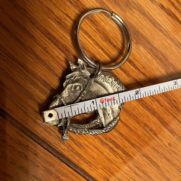 Vintage Pewter Horse Head Keychain - Picture 4 of 5